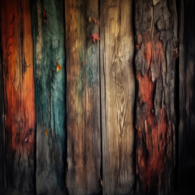 Unique Colorful Wooden Texture Background