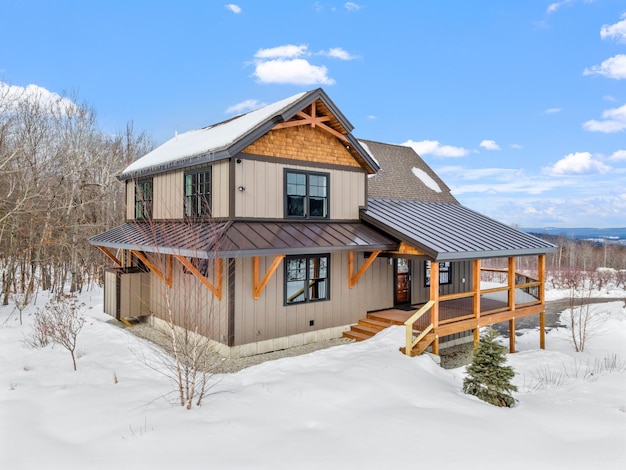 Unique custom home with rustic and modern design which located in an old apple orchard