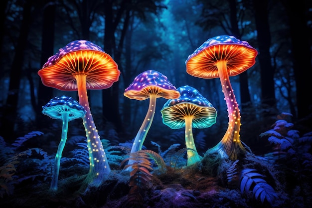 Unique Decorative mushrooms Generate Ai