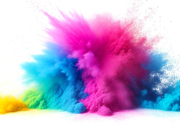 Photo unique and different color powder explosion