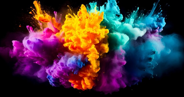 Unique and different color powder explosion