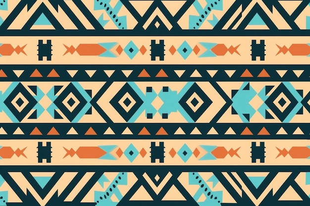 Photo unique geometric vector seamless pattern made in ethnic style aztec textile print perfect for site