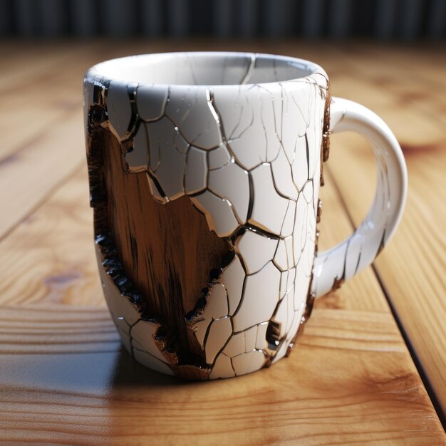 Photo unique hyperrealistic 3d mug with super realistic details