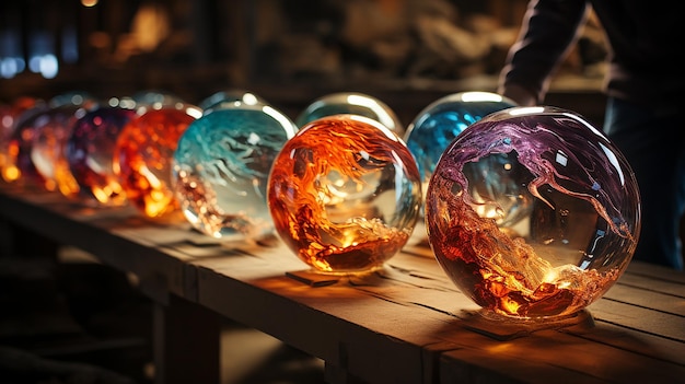 Photo unique and imaginative glassblowing art