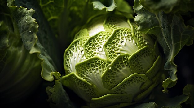 Unique kohlrabi closeup