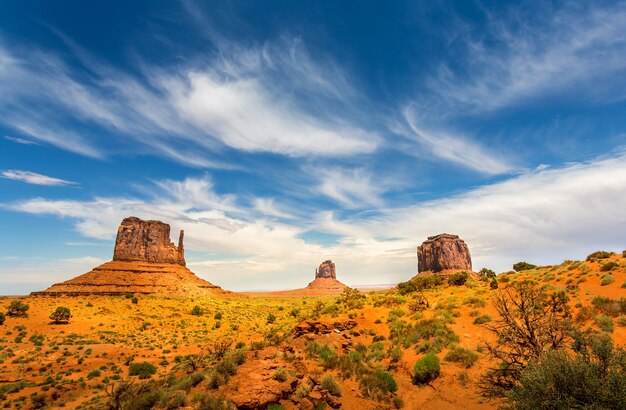 Photo unique landscape of monument valley