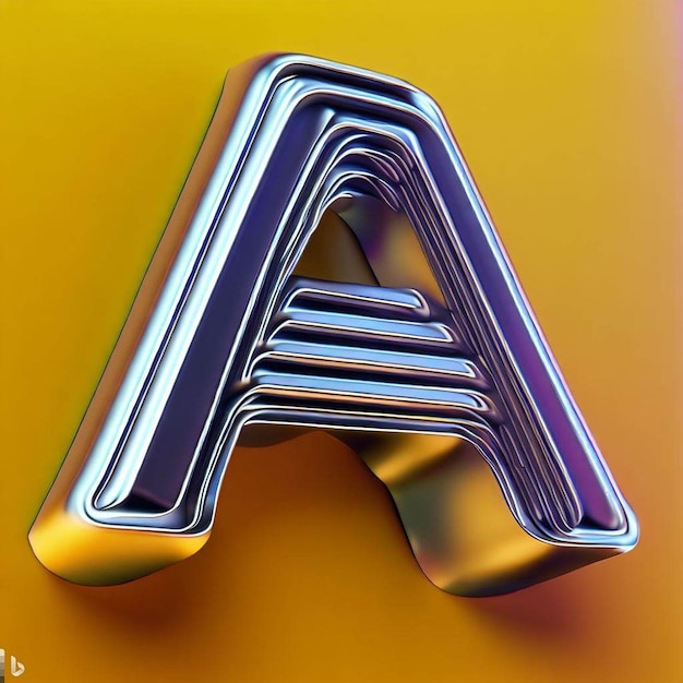 UNIQUE LETTER IN YELLOW BACKGROUND
