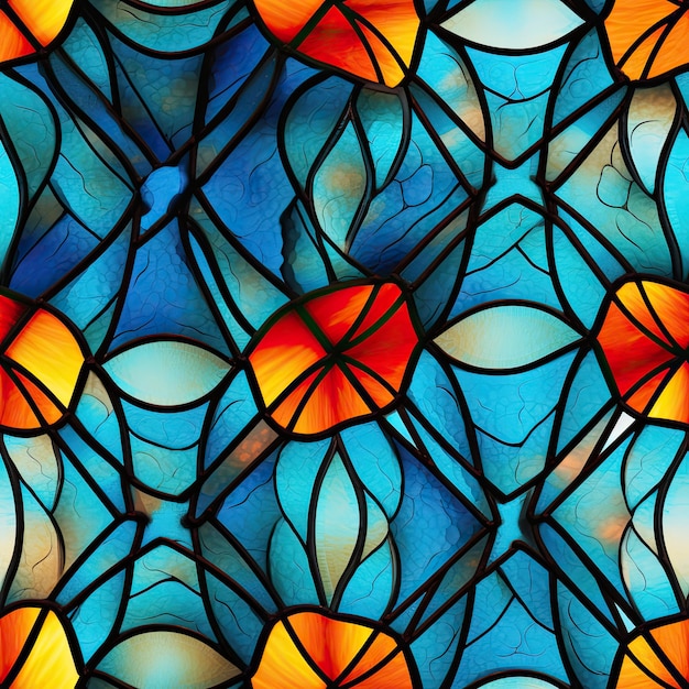 The unique pattern on a piece of stained glass