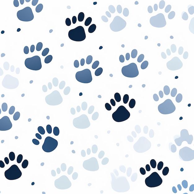 Photo unique paw print patterns