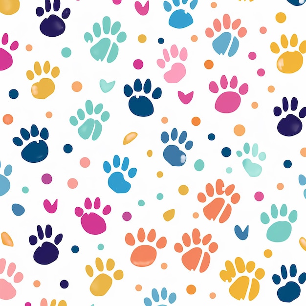 Photo unique paw print patterns