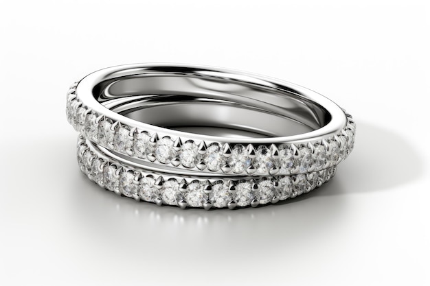 Unique and sleek diamond couple wedding ring professional photography