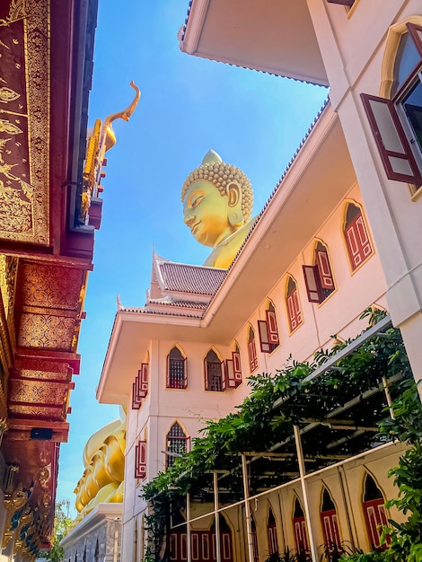 Unique temple wat pak nam phasi charoen in bangkok thailand