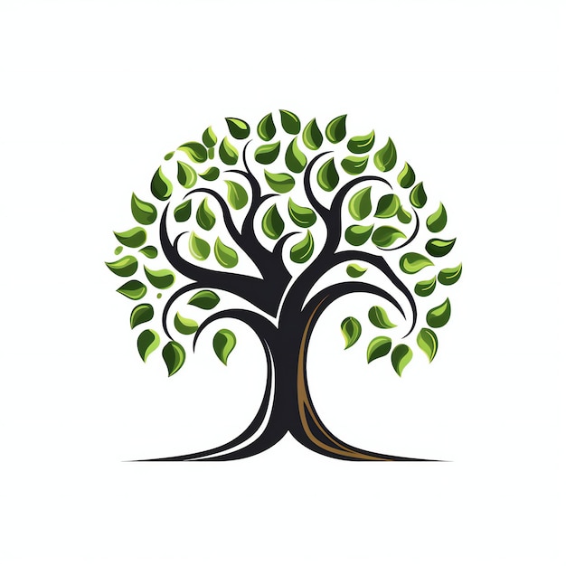 Unique tree logo icon