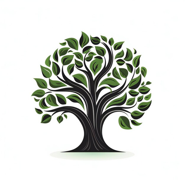 Unique tree logo icon