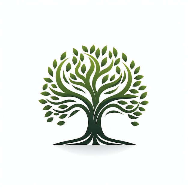 ユニークなツリーロゴのアイコン