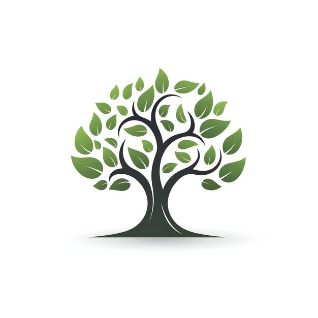 Unique tree logo icon