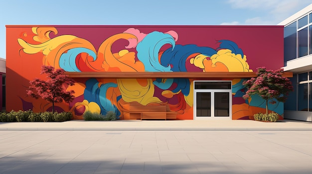 A unique ultra sharp focused street art designed wallpaper image