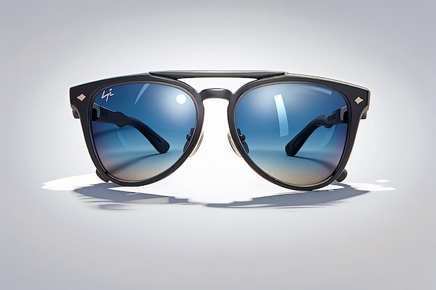Unisex dark sunglasses isolated