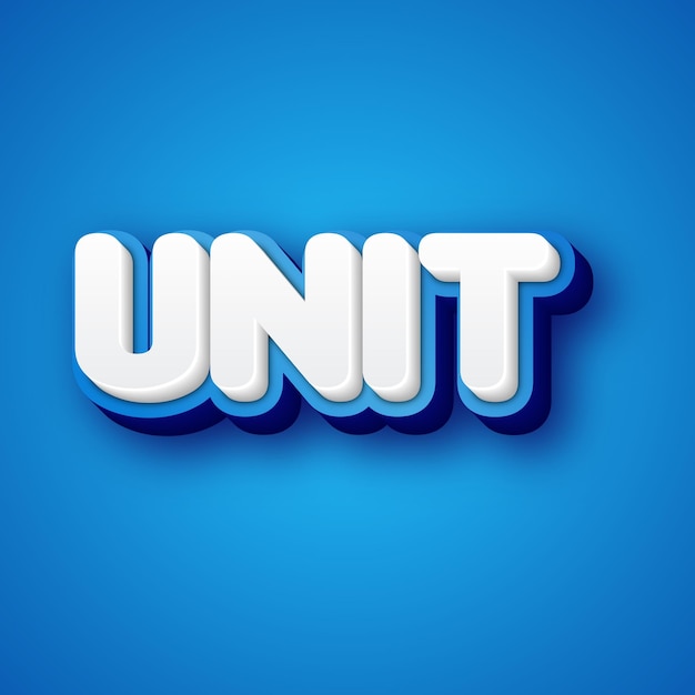 Unit words text clean blue white bright colors photo