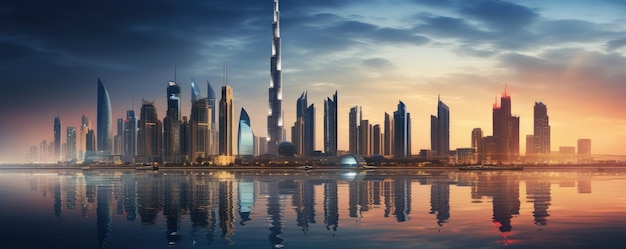 United Arab Emirates Dubai View of cityspace Generative ai