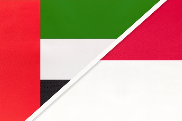 United Arab Emirates and Monaco, symbol of national flags