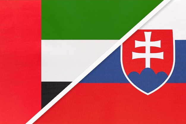 United Arab Emirates and Slovakia, symbol of national flags