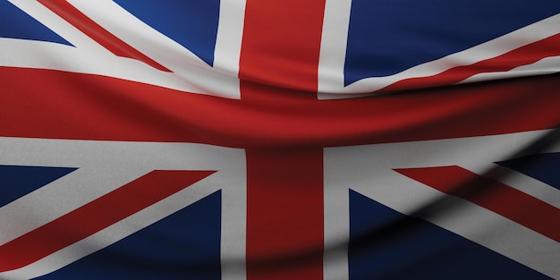 United kingdom flag background 3D render