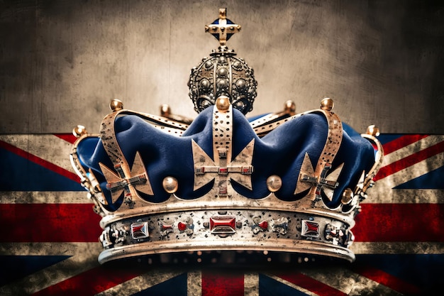 Photo united kingdom royal crown symbols of great britain uk united kingdom monarchy generative ai illustration