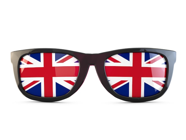 United Kingdom Union Jack Sunglasses 3D Rendering