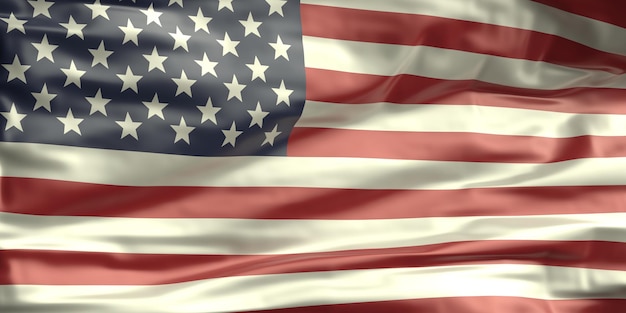 United states America national flag waving texture background 3d illustration