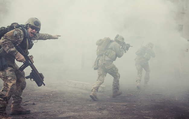 United States Army rangers in action