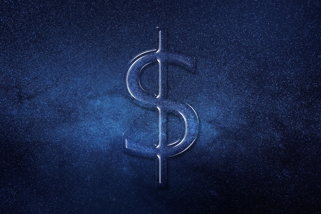 United States Dollar, USD Dollar currency, Monetary currency symbol, space background