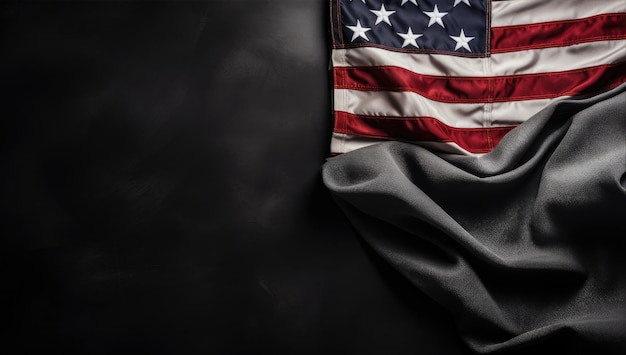 United States Flag On Black Background US flag art isolated on black background