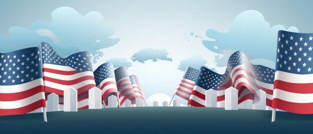 米国旗 独立記念日 記念日 愛国者の日 ジェネレーティブ AI