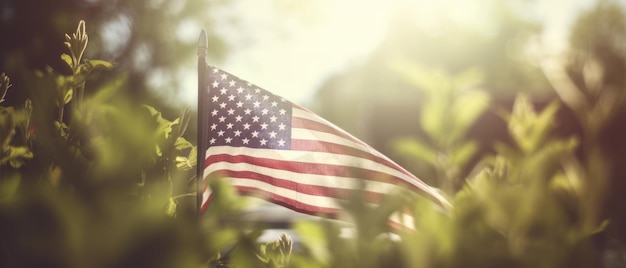 Флаг США День независимости День памяти День патриота Генеративный AI