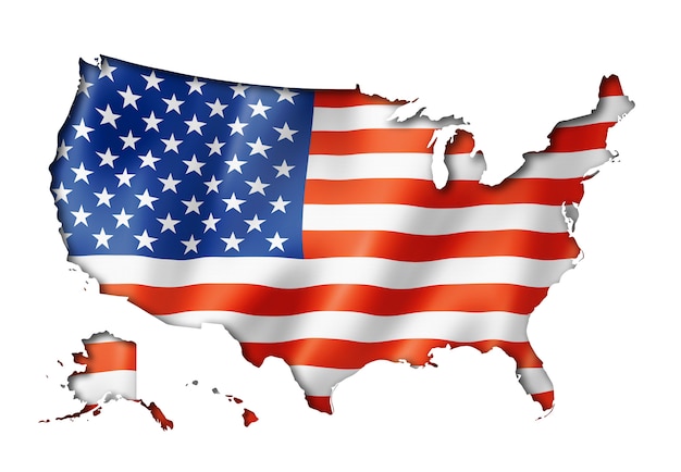 Фото Карта флага соединенных штатов