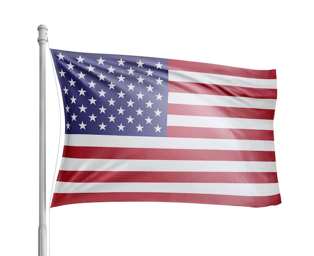 United States flag pole