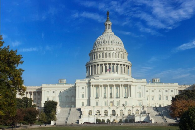 The United States pf America capitol building on a sunny day Washington DC USA