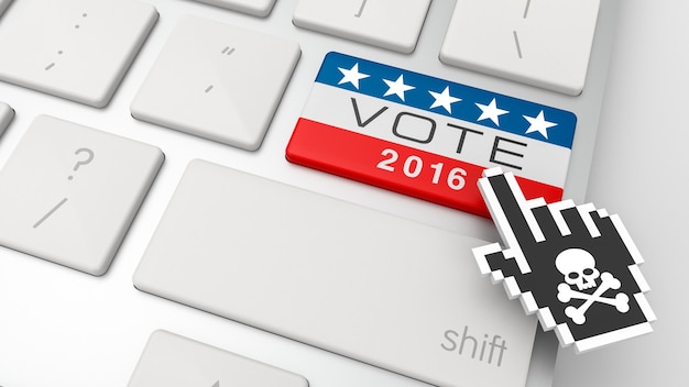2016年の米国大統領選挙。3Dレンダリング