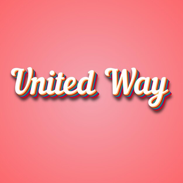 Photo united way text effect photo image cool