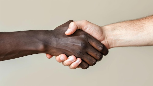 Единство в разнообразии Рукопожатие между различными этническими группами