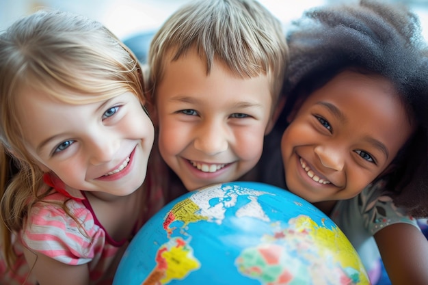 Foto unità nella diversità, bambini del mondo