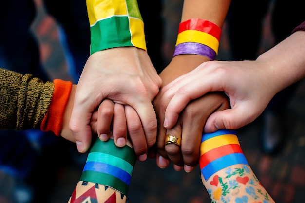 Unity in diversity portrayed with the flag