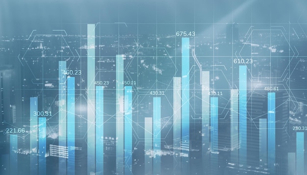 Universal background Diagrams with numbers on the background of the city