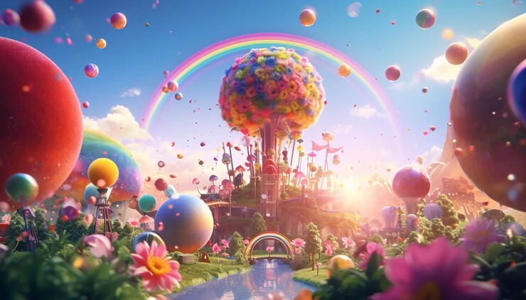 Photo 普遍的な子供の日のポスターの背景 3d アート最小限