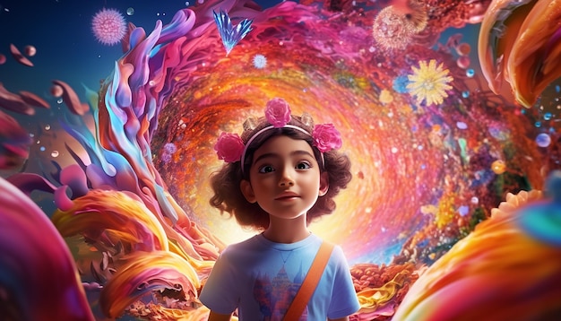 Универсальный детский день плакат фон 3D Art минимальный