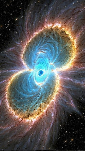 Фото Универсальная энергия галактика с круговой энергией производящей вокруг него
