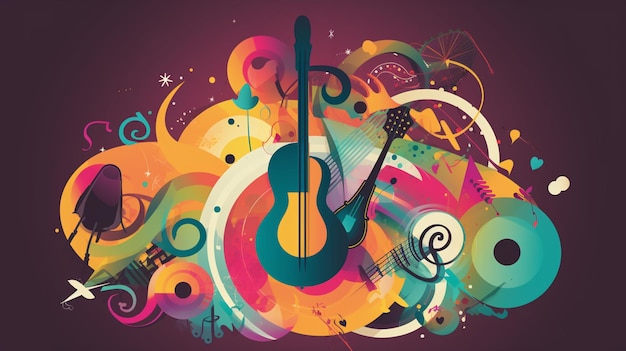 Universal of music concept vector art