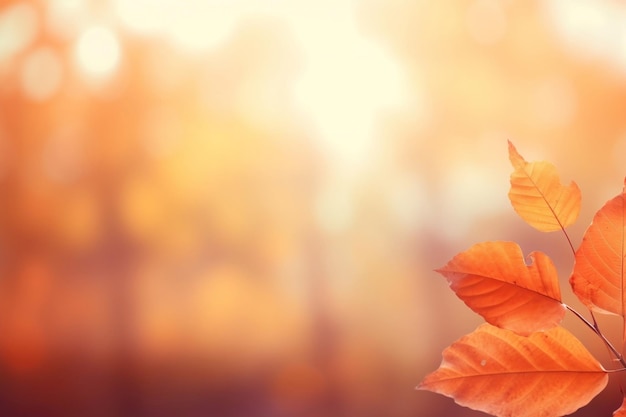 Universal Panoramic Autumn Background in Vibrant Colors Generative AI