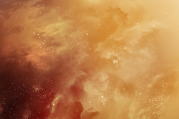 별 성운과 은하계 3d 삽화로 가득 찬 우주